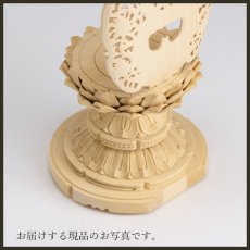 画像19: 仏像 釈迦如来 座像 柘植製/ツゲ 丸座 2寸 木地 曹洞宗・臨済宗・天台宗 /おしゃか様 つげ ２寸 2.0寸 ２．０寸 二寸 丸台座 丸台 蓮華座 仏壇用 ご本尊 (19)