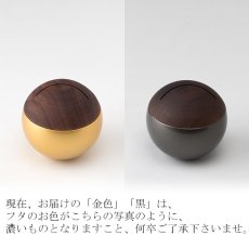 画像2: ミニ骨壷 Pictuary sphere 各色 /金色 銀色 黒 ピンクゴールド/ピクチュアリ スフィア/手元供養 分骨 かわいい 日本製 (2)